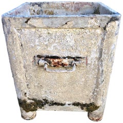 Pair of Medium-Sized French Square Planters by Chanal