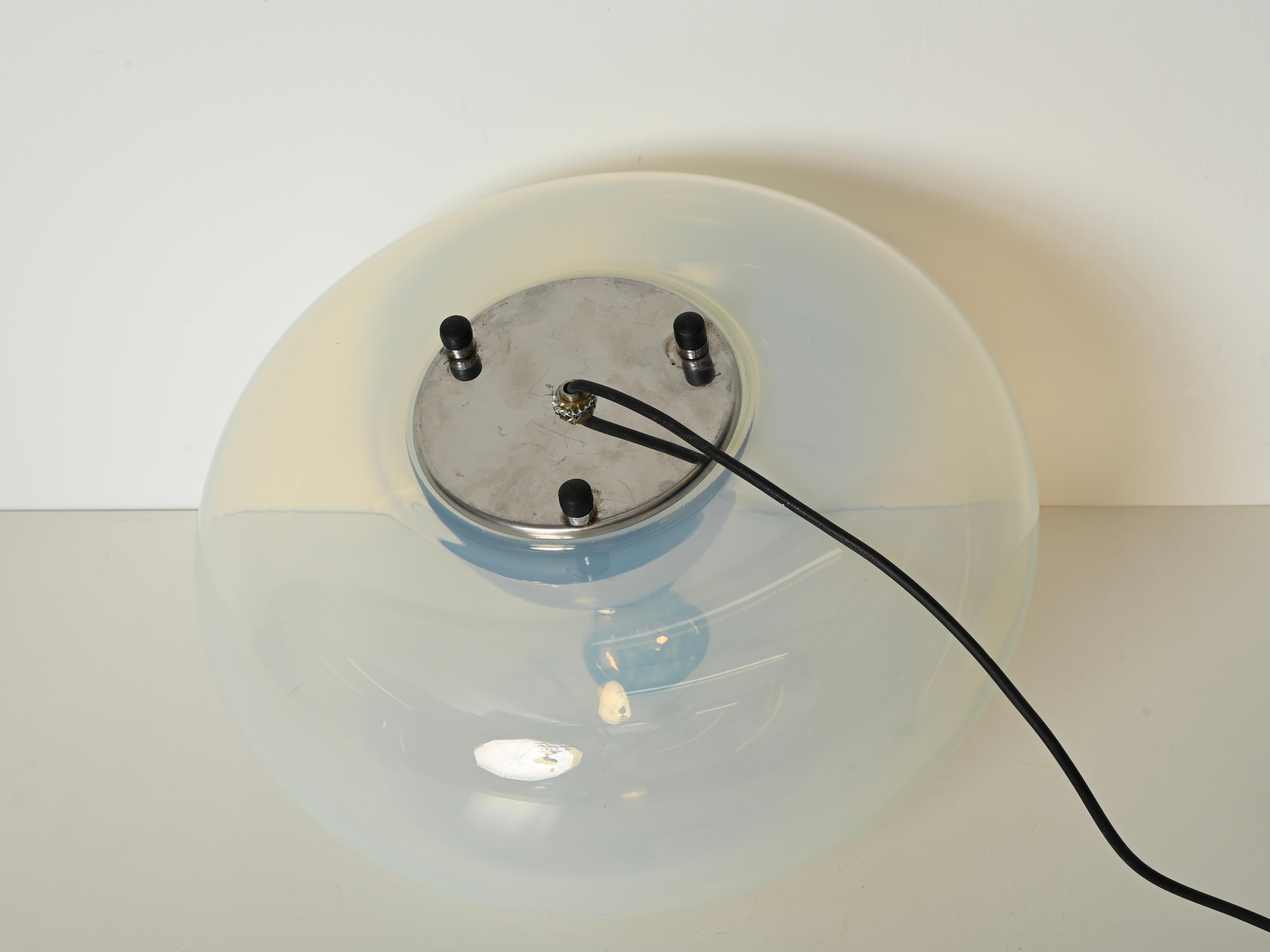 Paar Medusa-Tischlampen aus perlmuttfarbenem Murano-Glas von C. Nason, Italien 1960er Jahre im Angebot 4
