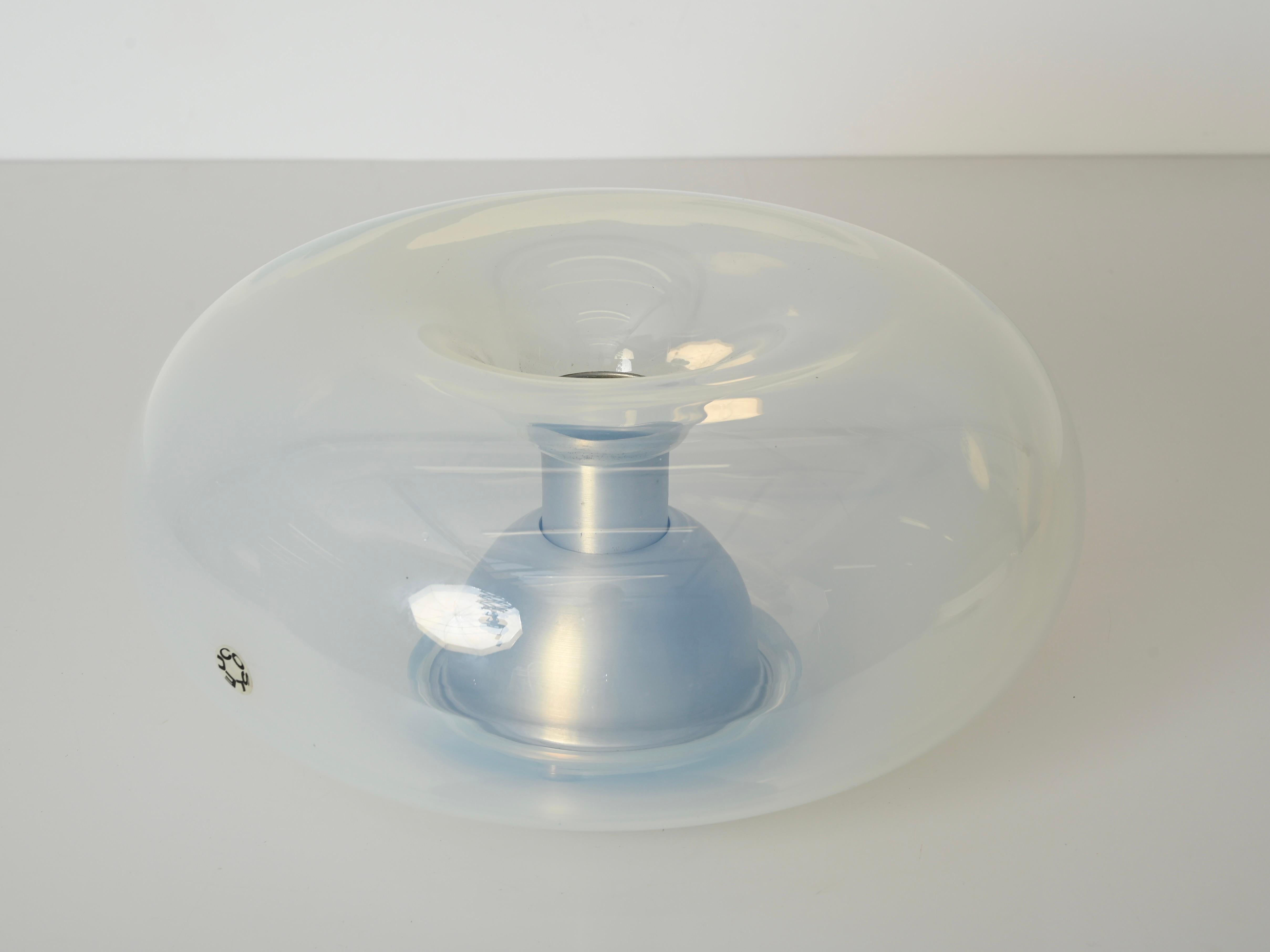 Paar Medusa-Tischlampen aus perlmuttfarbenem Murano-Glas von C. Nason, Italien 1960er Jahre im Angebot 8