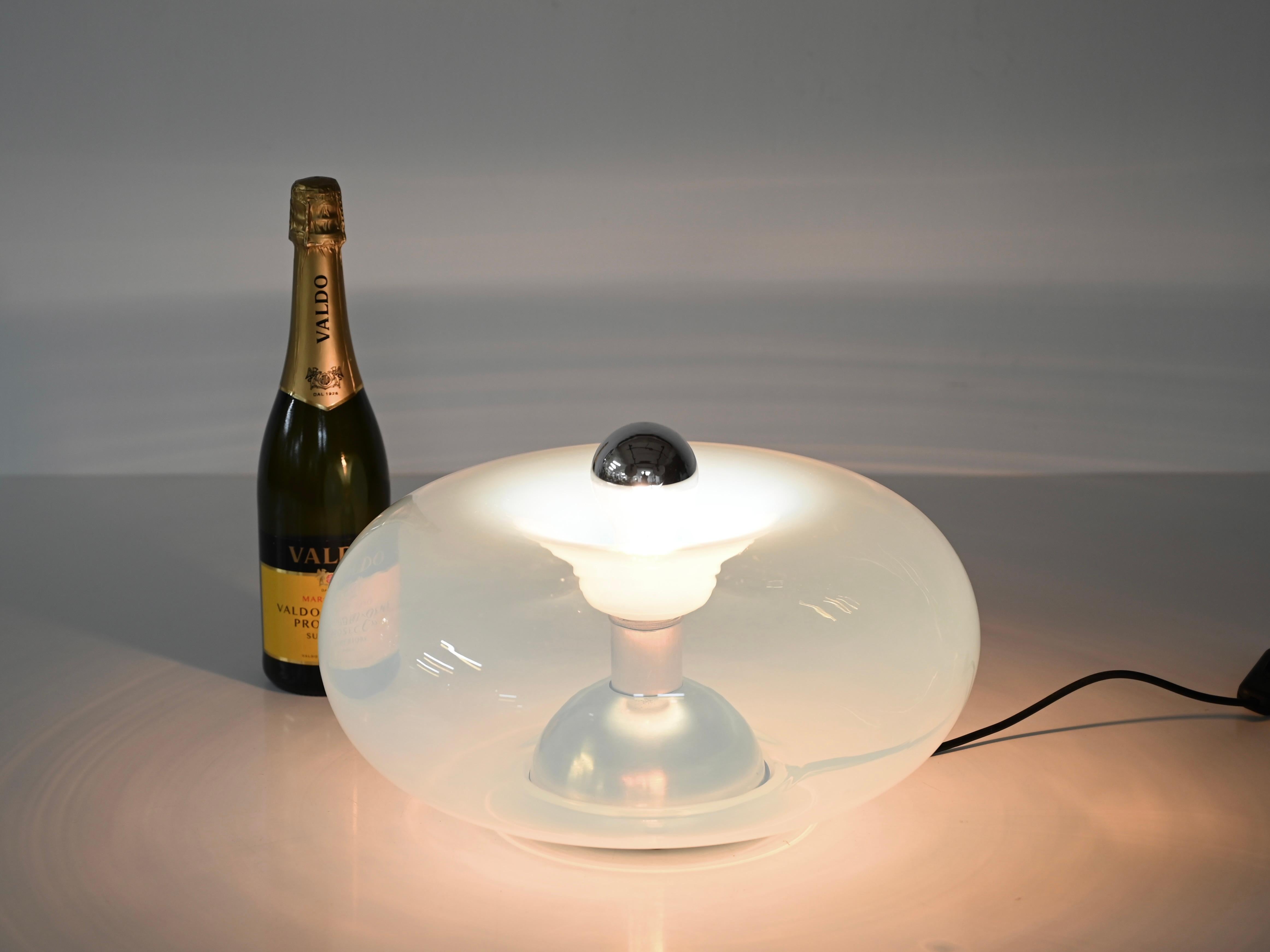 Paar Medusa-Tischlampen aus perlmuttfarbenem Murano-Glas von C. Nason, Italien 1960er Jahre (20. Jahrhundert) im Angebot