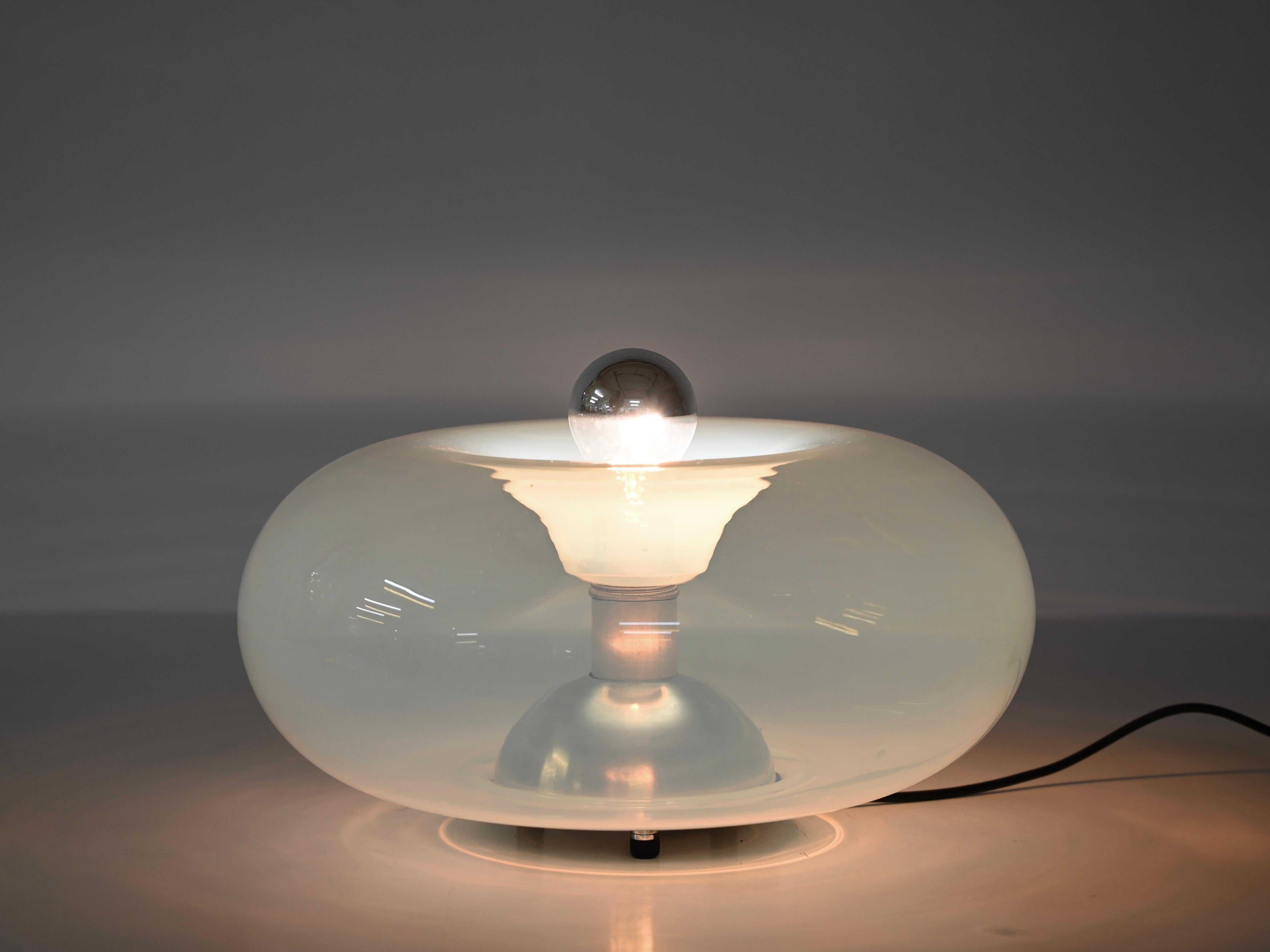 Paar Medusa-Tischlampen aus perlmuttfarbenem Murano-Glas von C. Nason, Italien 1960er Jahre im Angebot 1