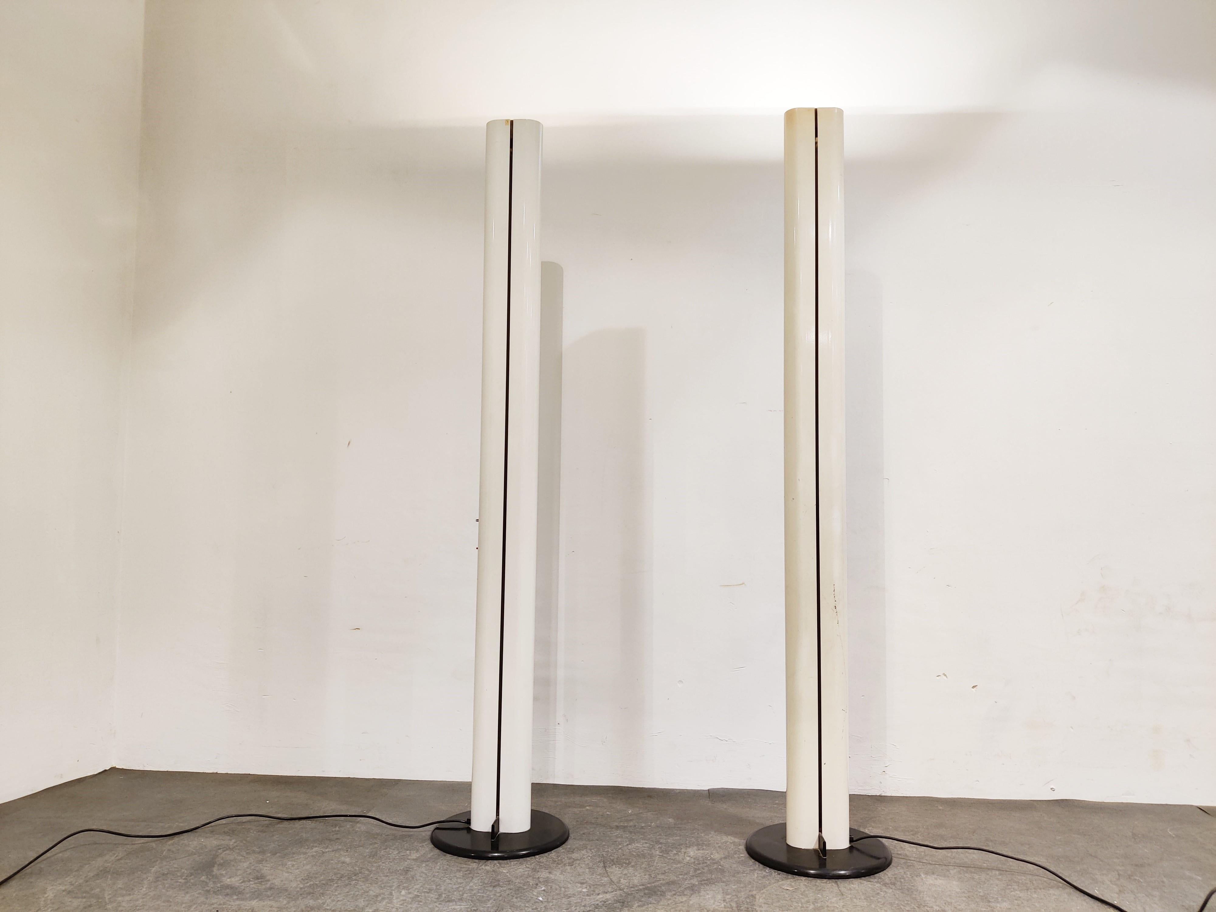 Mid-Century Modern Pair of Megaron Floor Lamps by Gianfranco Frattini for Artemide, 1970s