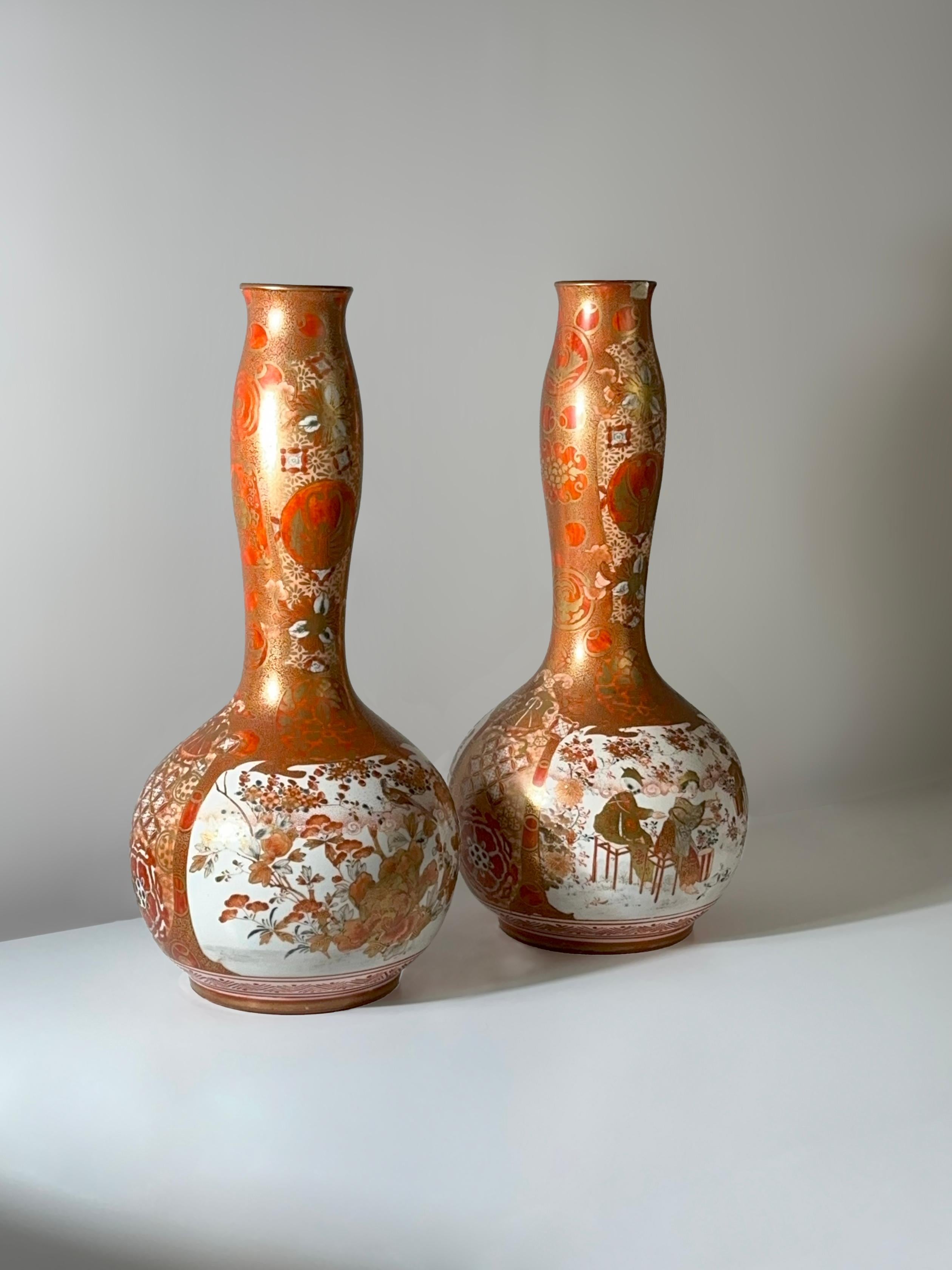 Vasi giapponesi del periodo Meiji, zucca, Dai Nippon Kutani Tsukuru c.1890 Giappone in vendita 3