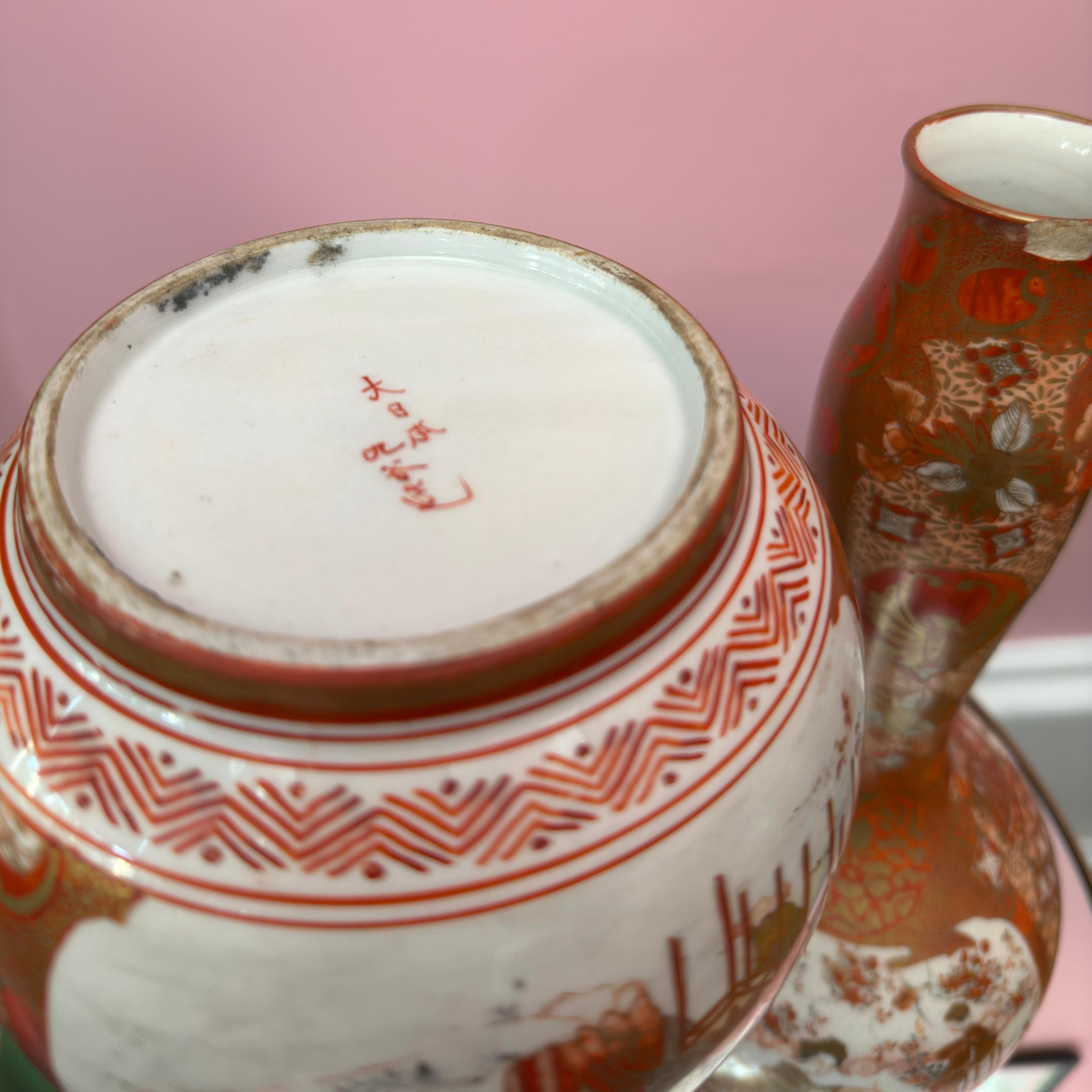 Vasi giapponesi del periodo Meiji, zucca, Dai Nippon Kutani Tsukuru c.1890 Giappone in vendita 4