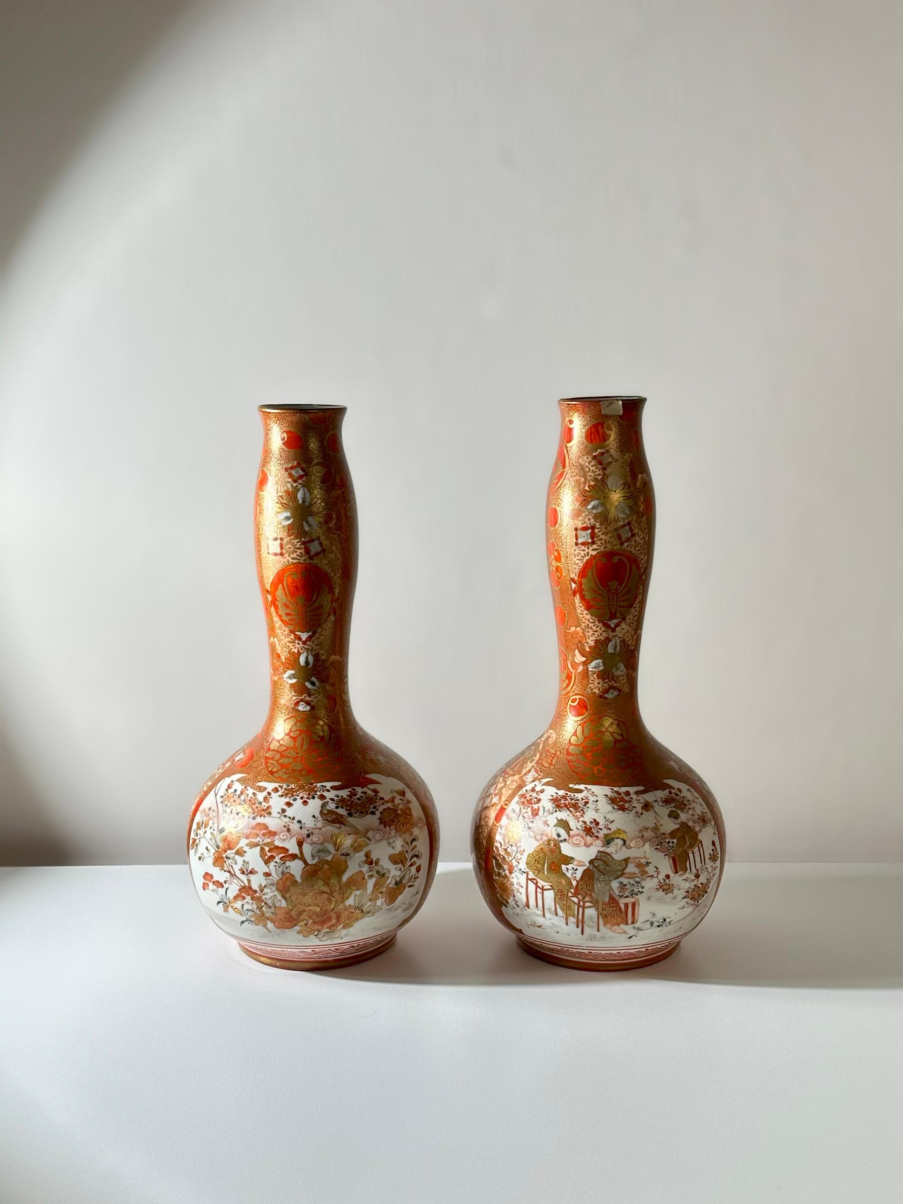 Vasi giapponesi del periodo Meiji, zucca, Dai Nippon Kutani Tsukuru c.1890 Giappone in vendita 2