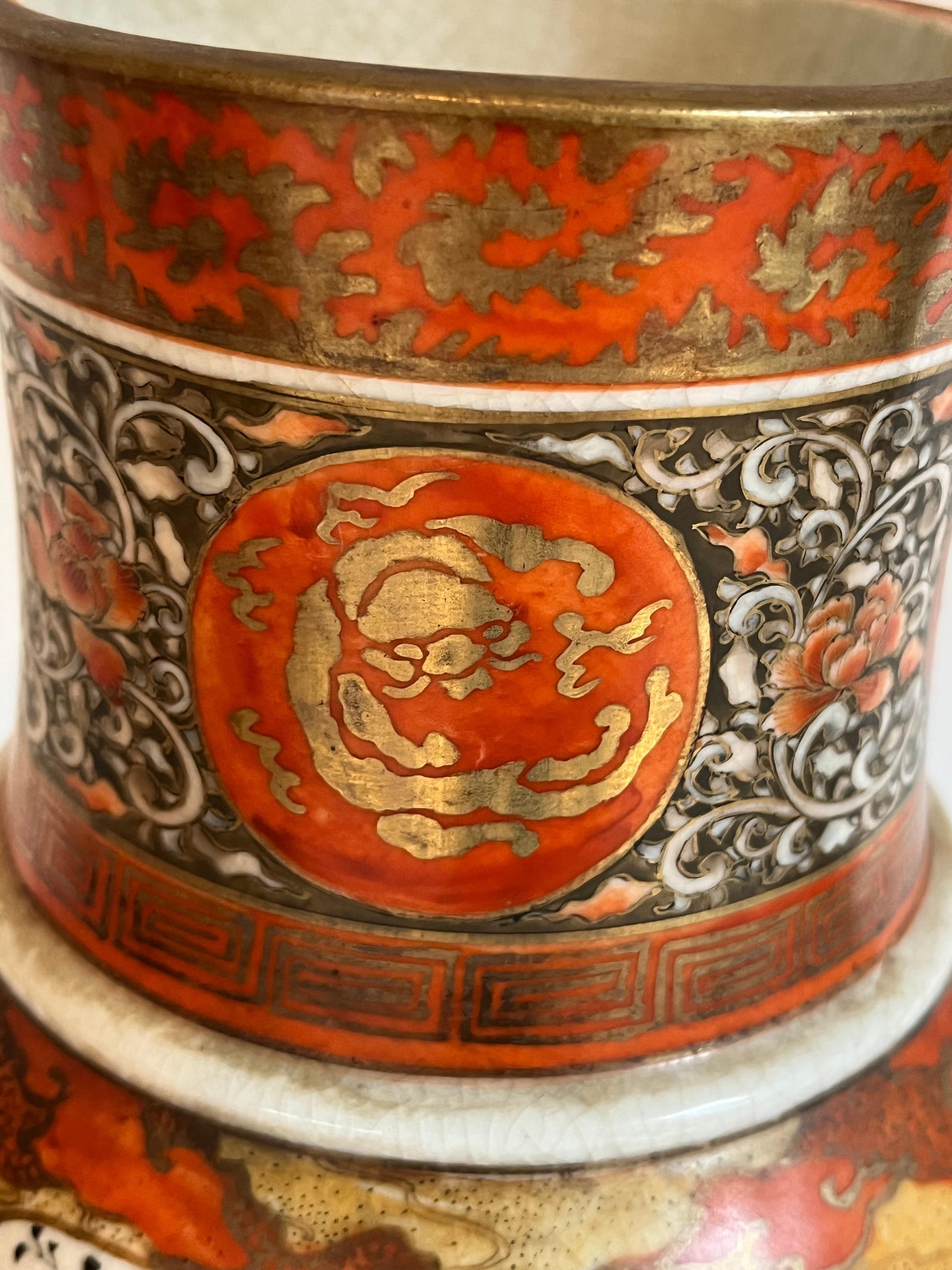 Pair of Meiji Period Kutani Vases For Sale 4