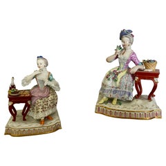Pair of Meissen Figures Allegorical of Taste & Smell