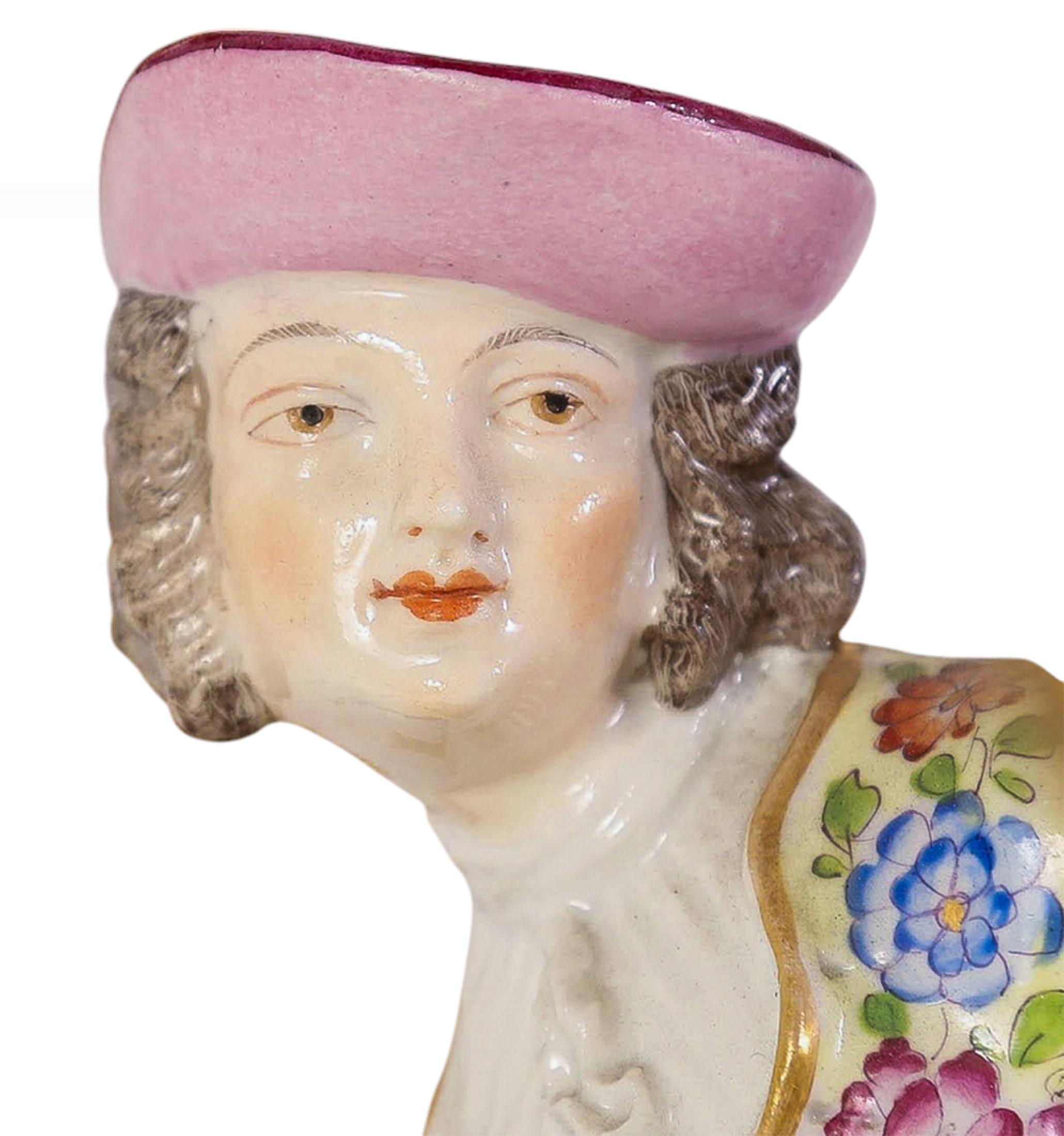 Porcelain Pair of Meissen Figures Mounted as Rococo Ormolu Candelabras For Sale
