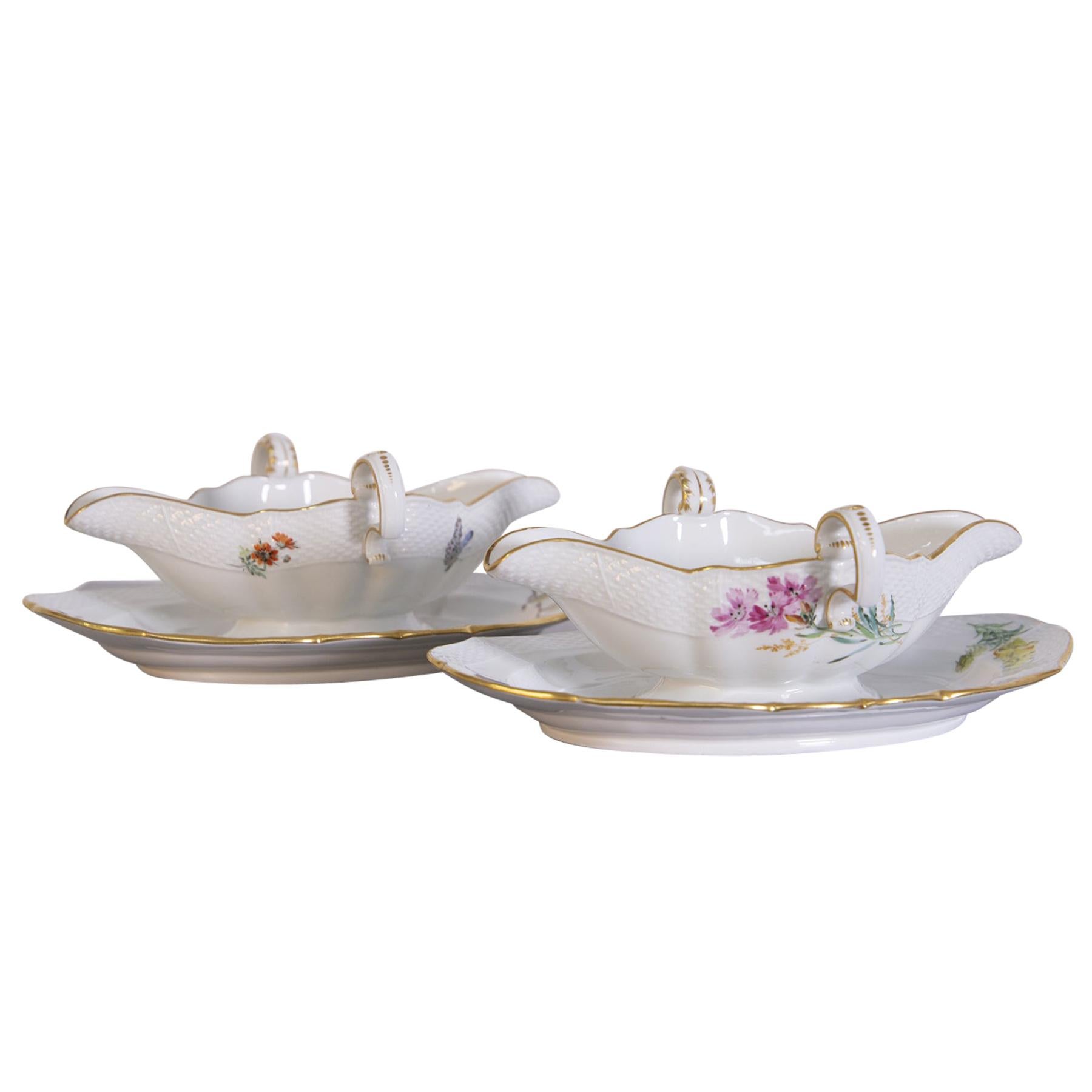 Pair of Meissen Legume Dishes from the Marcolini Period, 18th Century For Sale