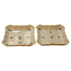Pair of Meissen Square Sweetmeat Serving Dishes