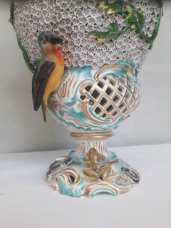 Pair of Meissen Style 'Schneeballers' Vases
