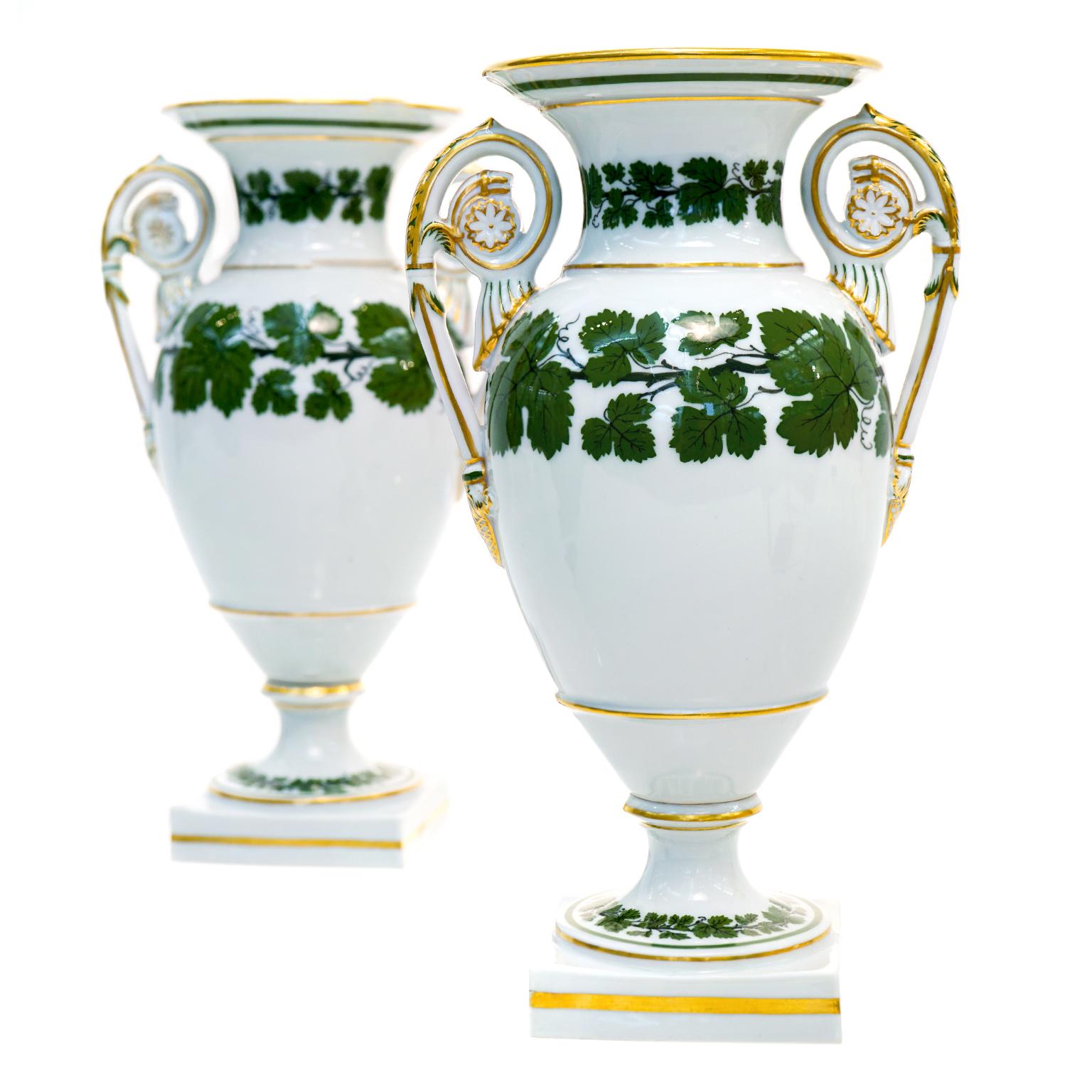 German Pair of Meissen Vases, c1890s For Sale