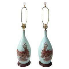 Pair of Meji, Japanese Style Cloisonné Table Lamps by Fabienne Jouvin