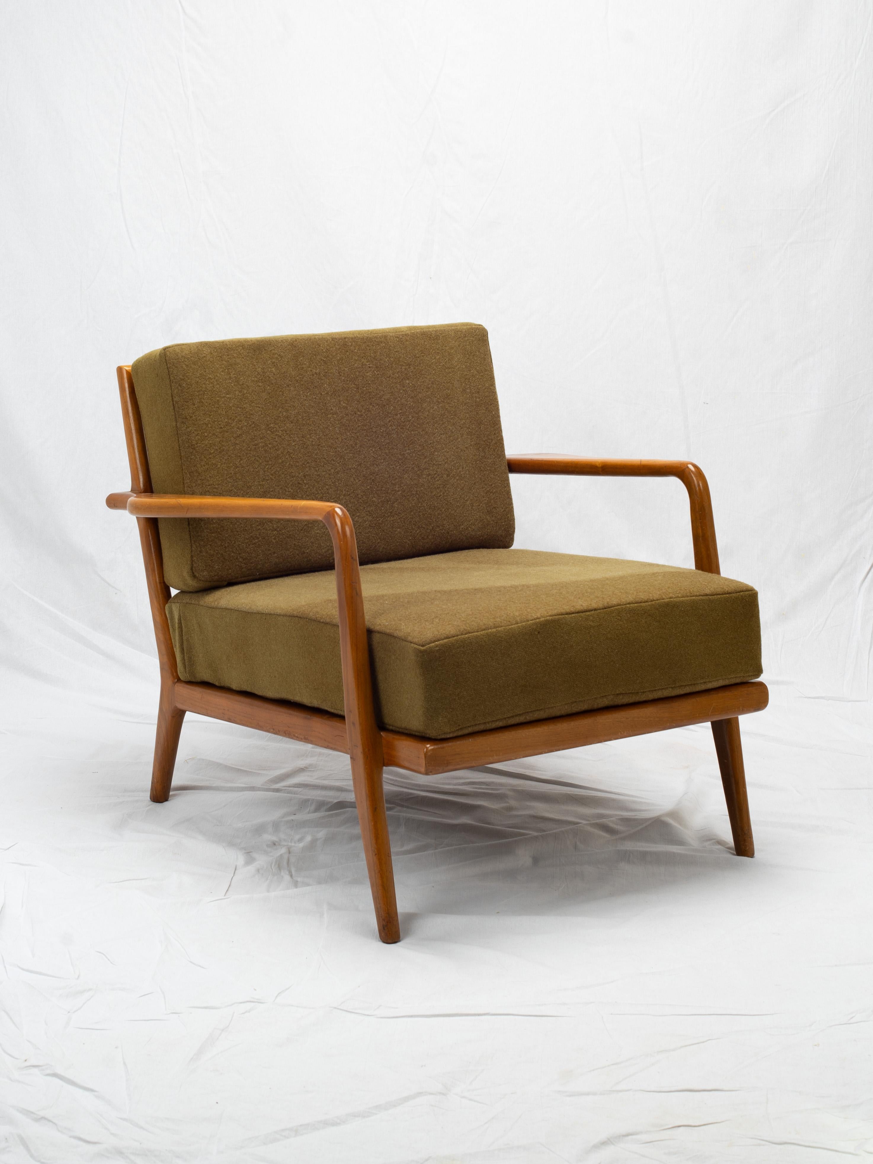 American Pair Of Mel Smilow Railback Lounge Chairs For Smilow-Thiele For Sale