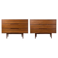 Pair of Mel Smilow Walnut Three-Drawer Chests, USA, 1960s