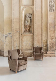 Pair of Melchiorre Bega Wing Chairs, 1950s