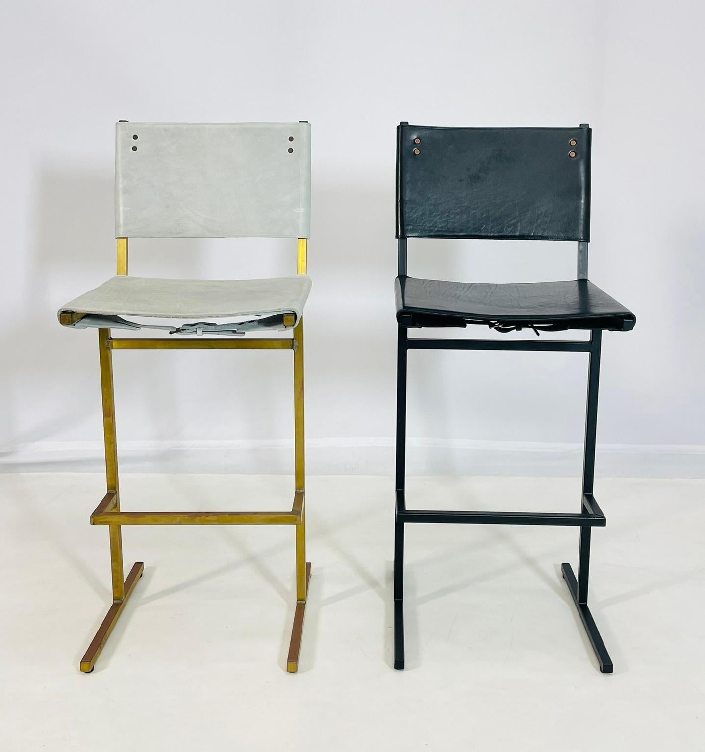 Modern Pair of Memento Counter Stools by Jesse Sanderson for Wdstck For Sale