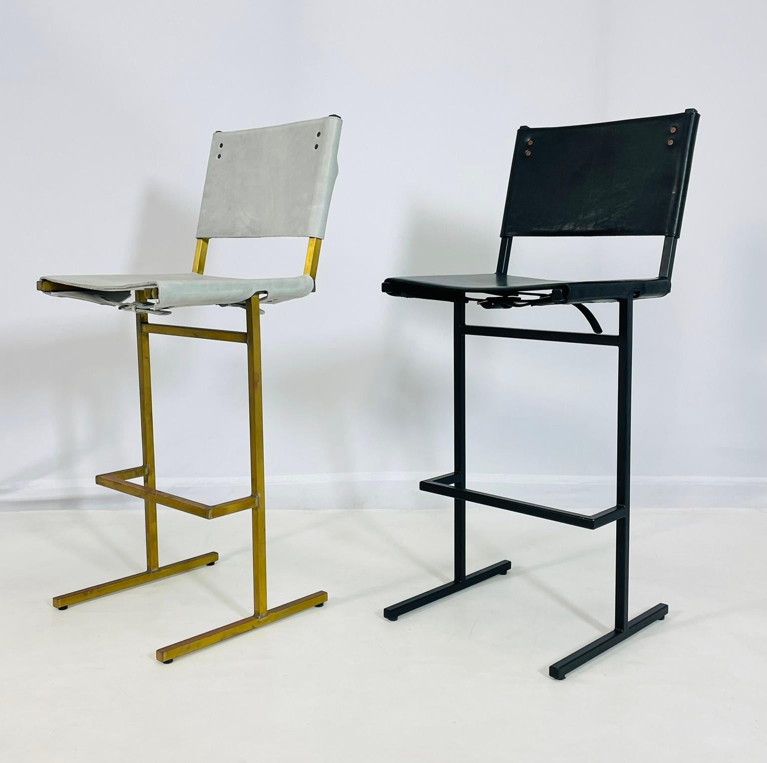 Hand-Crafted Pair of Memento Counter Stools by Jesse Sanderson for Wdstck For Sale