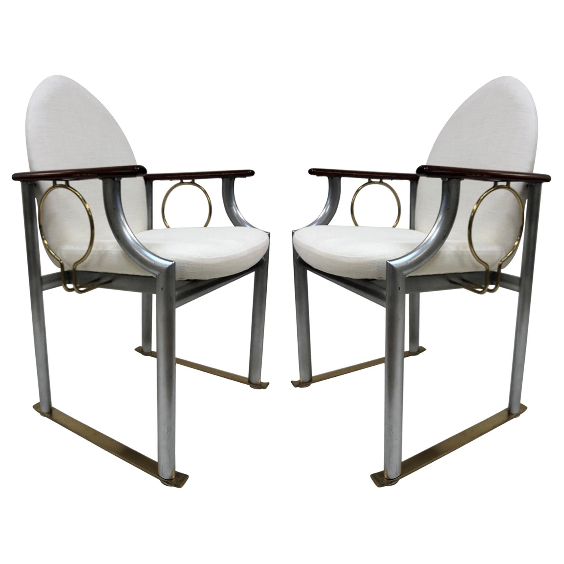 Pair of Memphis Style Armchairs For Sale