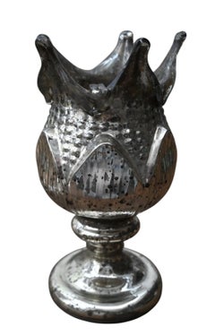 Coppia di vasi in vetro eglomisé al mercurio, XIX secolo