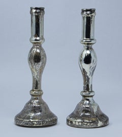 Pair of Mercury Glass Candlesticks