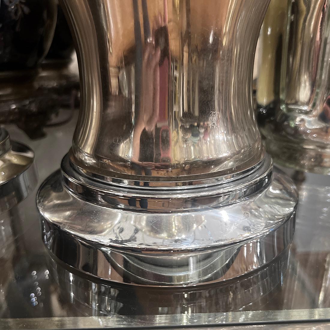 Paire de lampes en verre mercuré Bon état - En vente à New York, NY