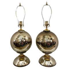Vintage Pair of Mercury Glass Lamps