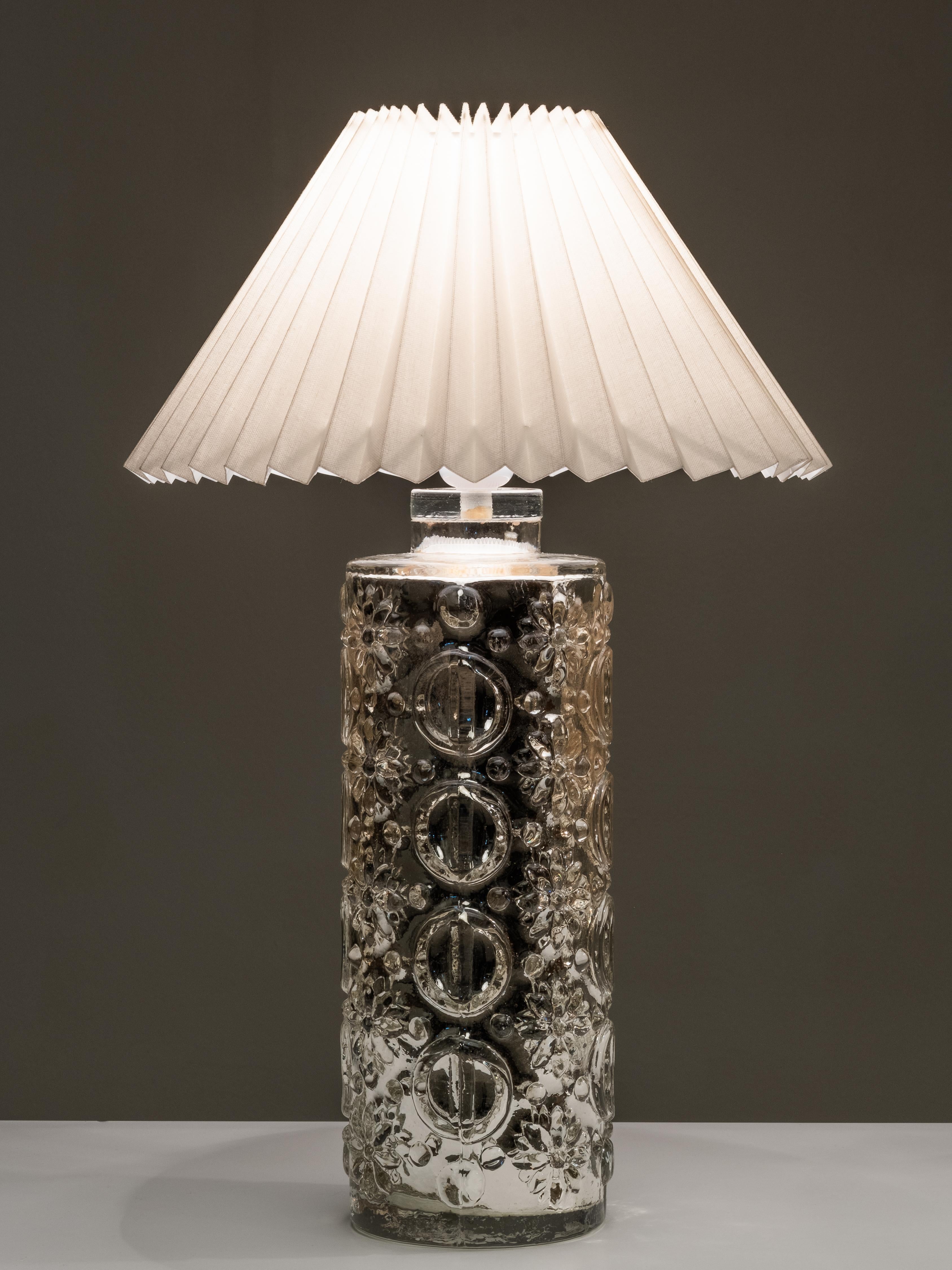 Pair of Mercury Glass Table Lamps by Gustav Leek for Orrefors, Sweden, 1960s For Sale 8