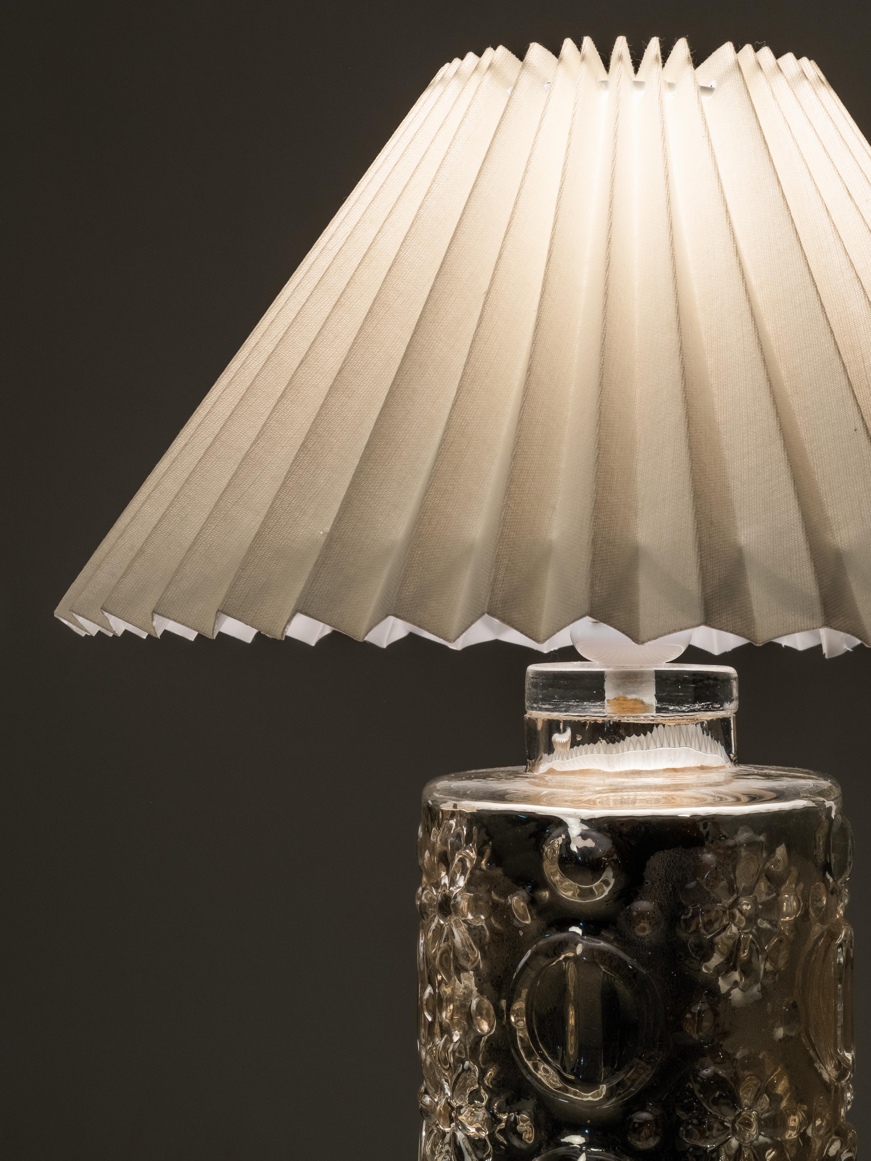Pair of Mercury Glass Table Lamps by Gustav Leek for Orrefors, Sweden, 1960s For Sale 9