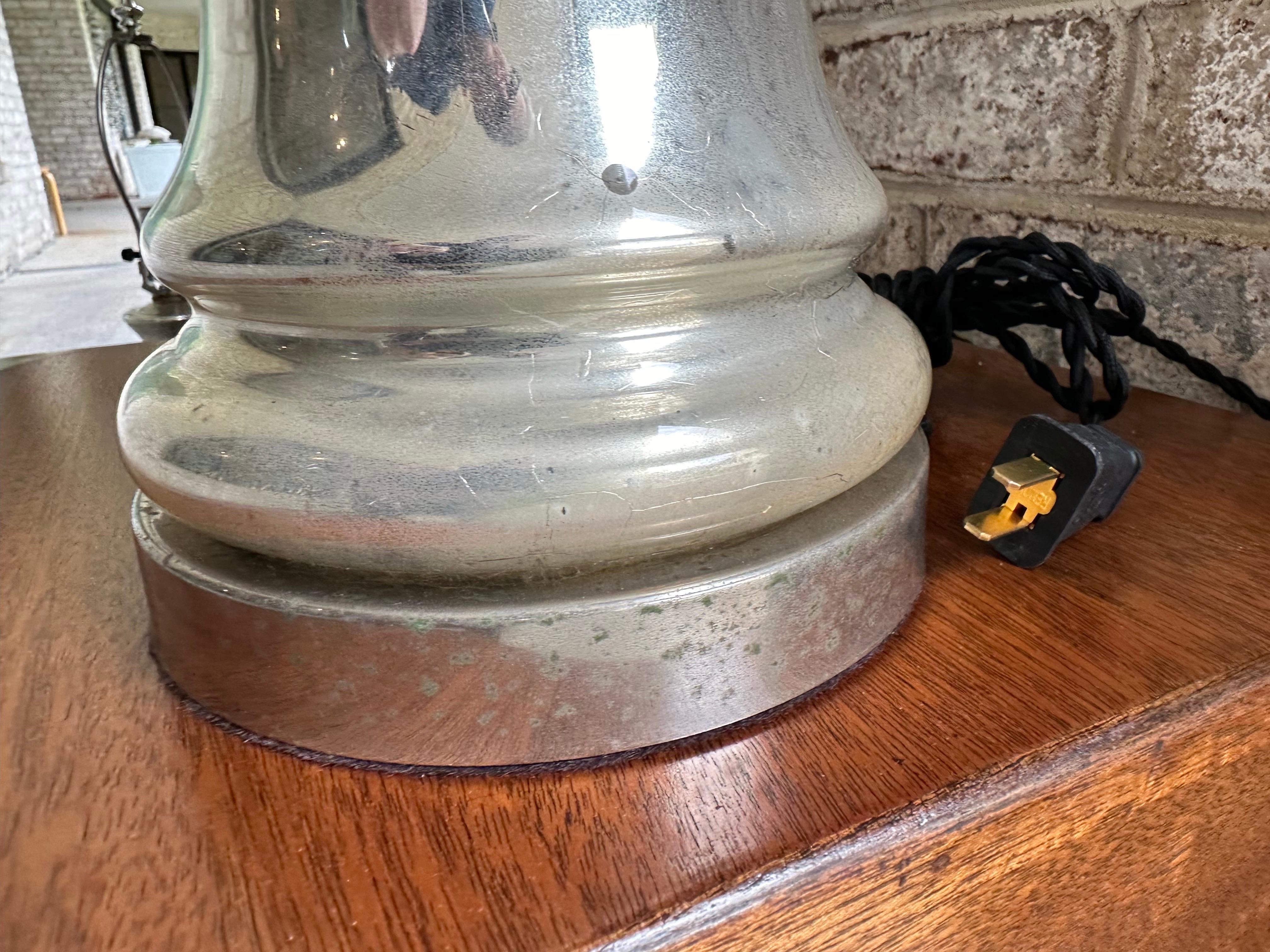 Pair of Mercury Glass Table Lamps For Sale 2