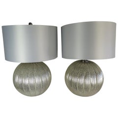Pair of Mercury Glass Table Lamps