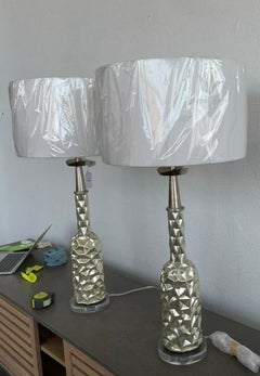 Pair of Mercury Glass Table Lamps From Mr. Brown, London