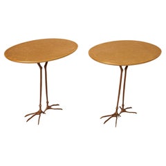 Pair of Meret Openheim 'Traccia' tables, c1970