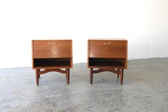 Pair of Merton Gershun for American of Martinsville Mid Century Nightstands