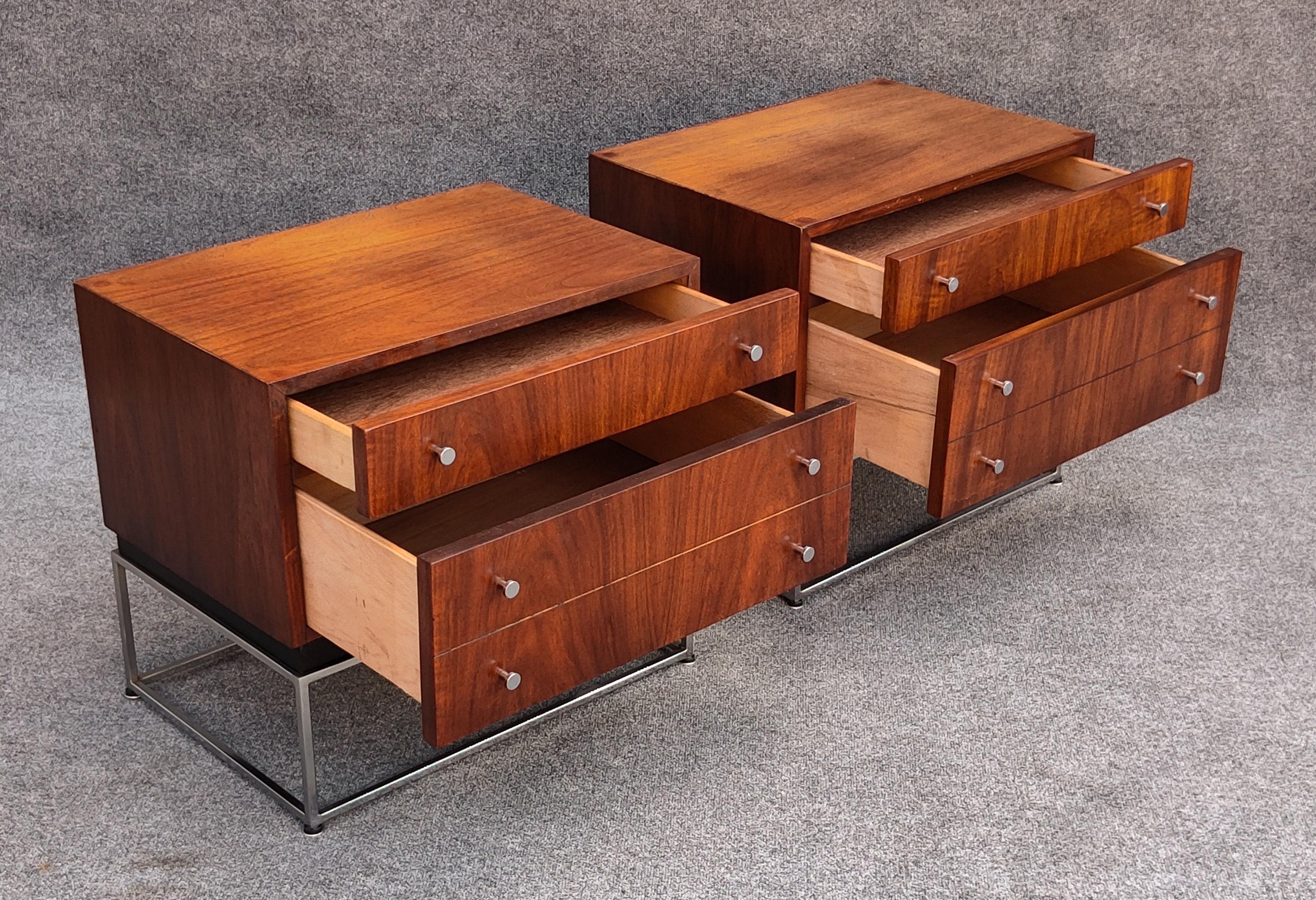 Paire de tables de nuit ou de chevets Merton Gershun pour American of Martinsville en vente 3