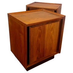 Pair of Merton L. Gershun for Dillingham "Esprit" Walnut Nightstands Mid Century