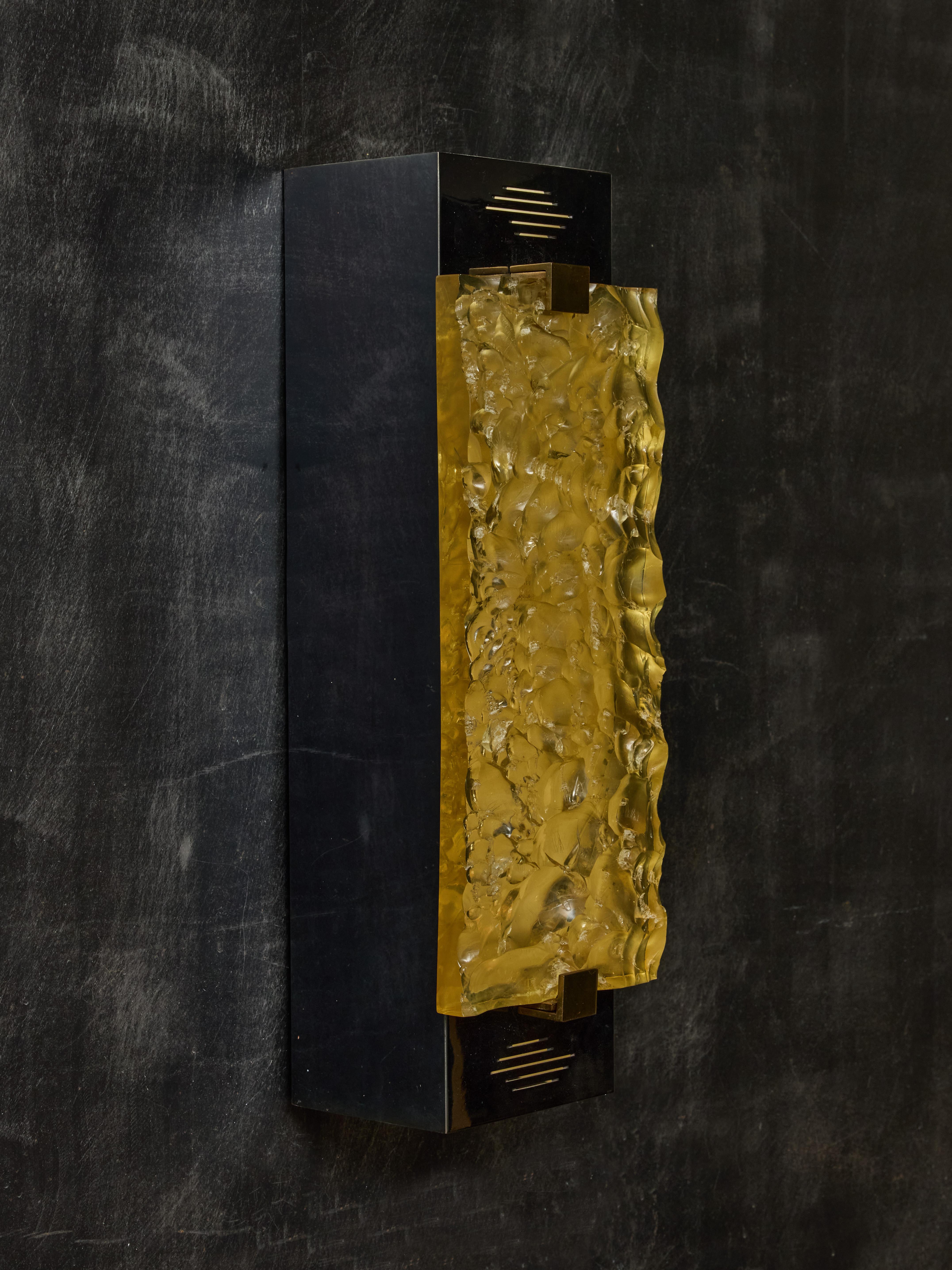 French Pair of Metal and Resin Wall Sconces by Serge Mouille