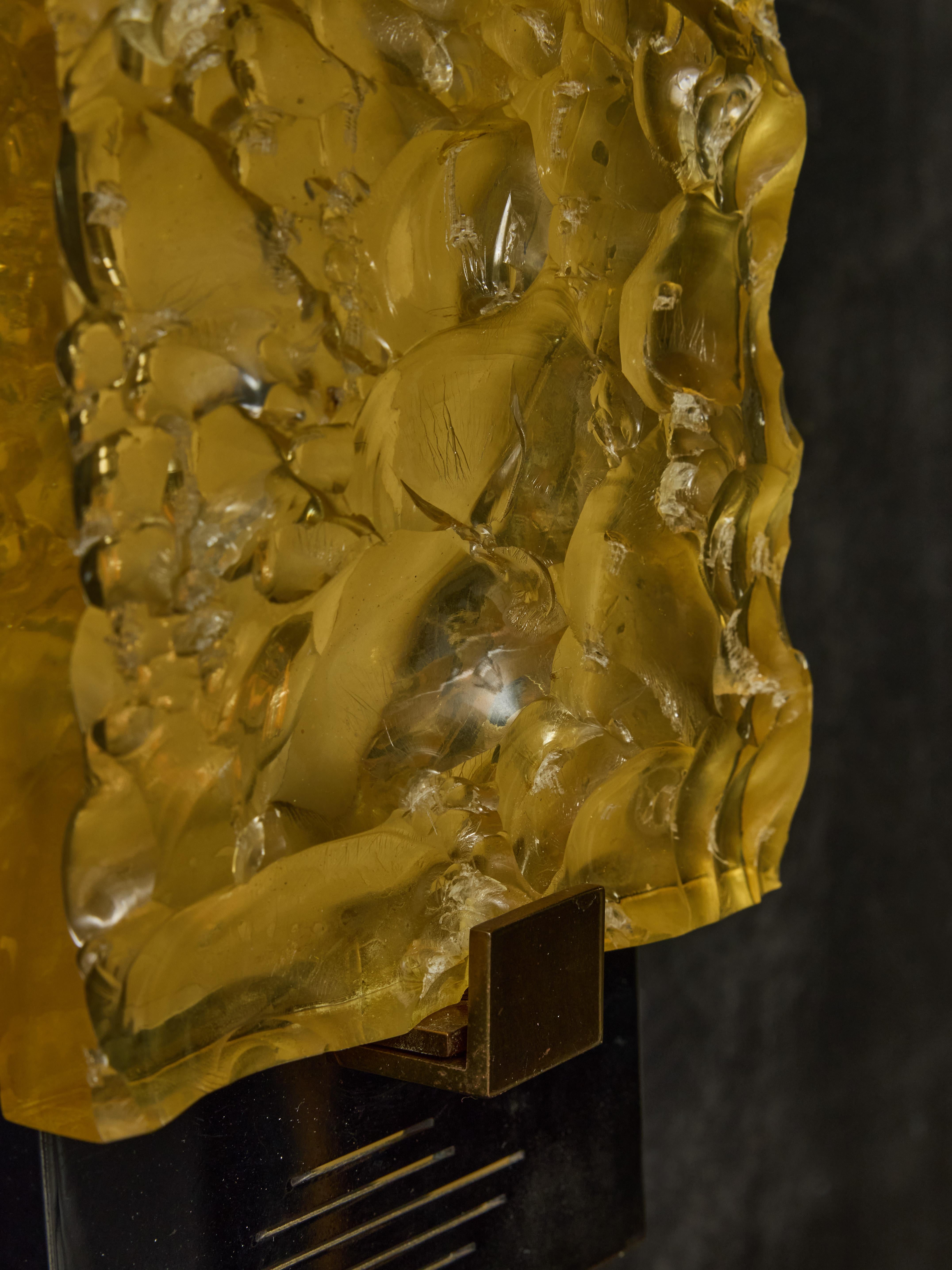 Pair of Metal and Resin Wall Sconces by Serge Mouille 2