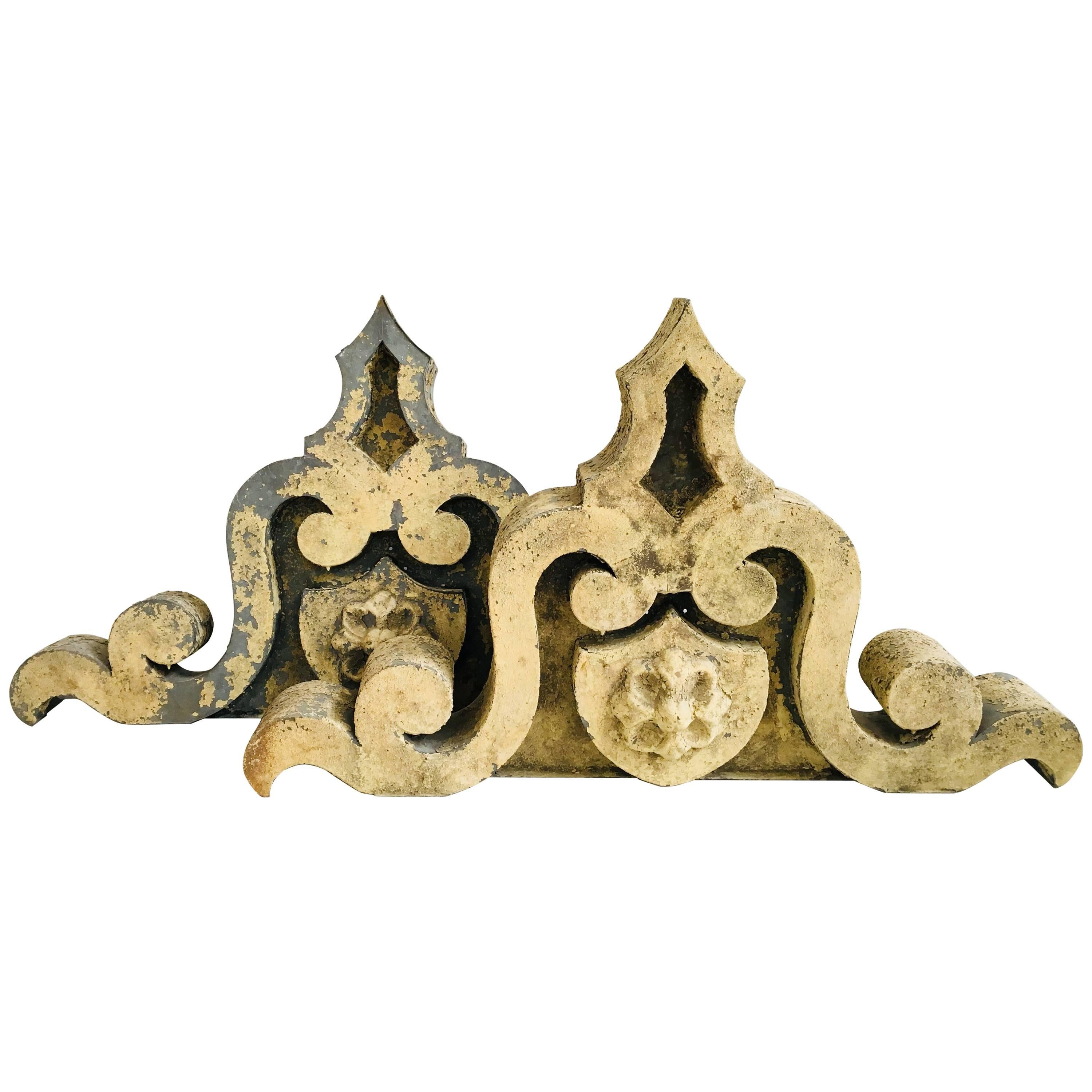 Pair of Metal Architectural Elements