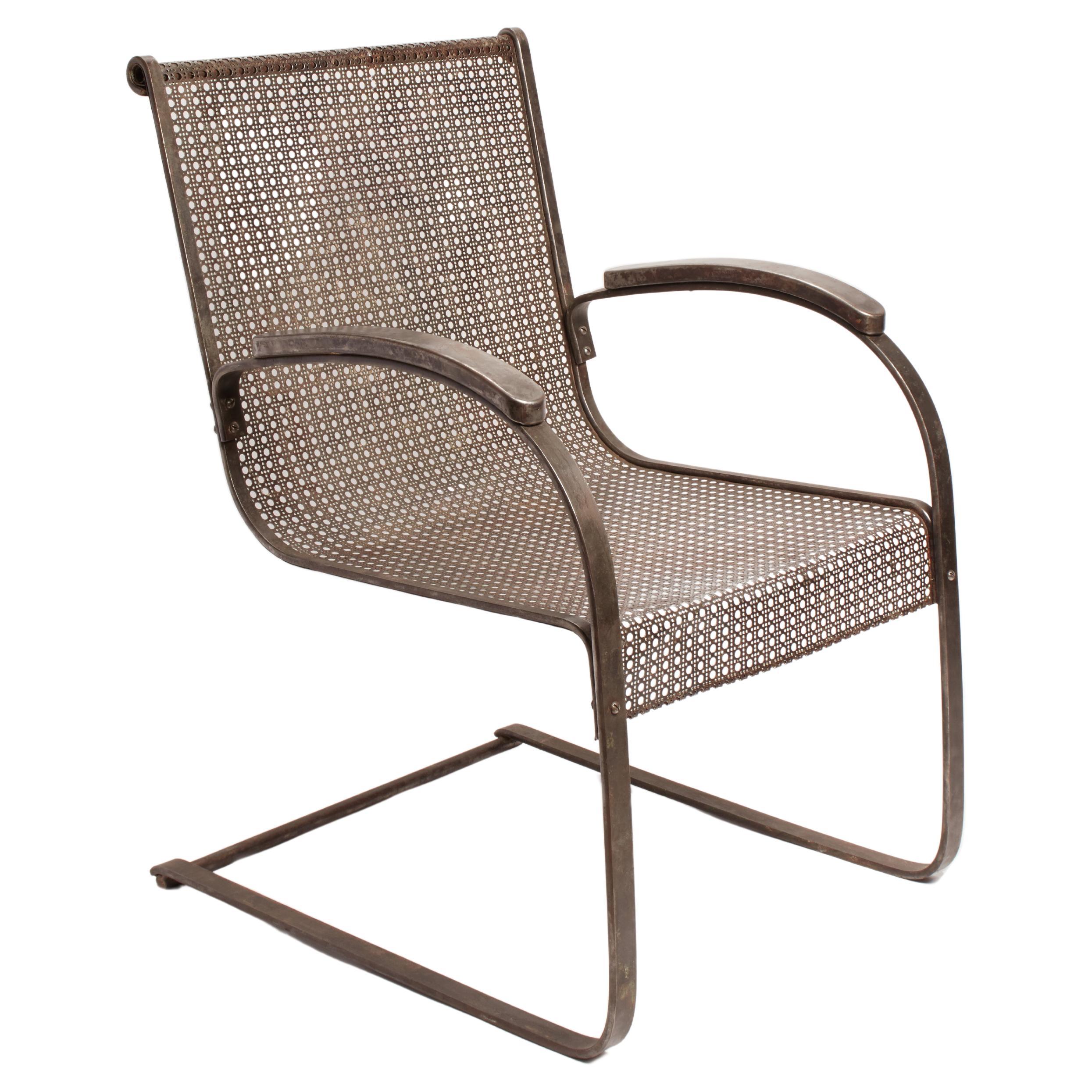 Pair of Metal Armchair, USA 1930 For Sale