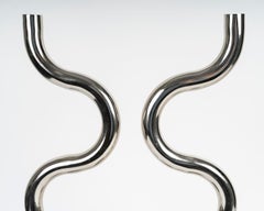 Pair of Metal Candlesticks by Vincent Darré & Monoprix.