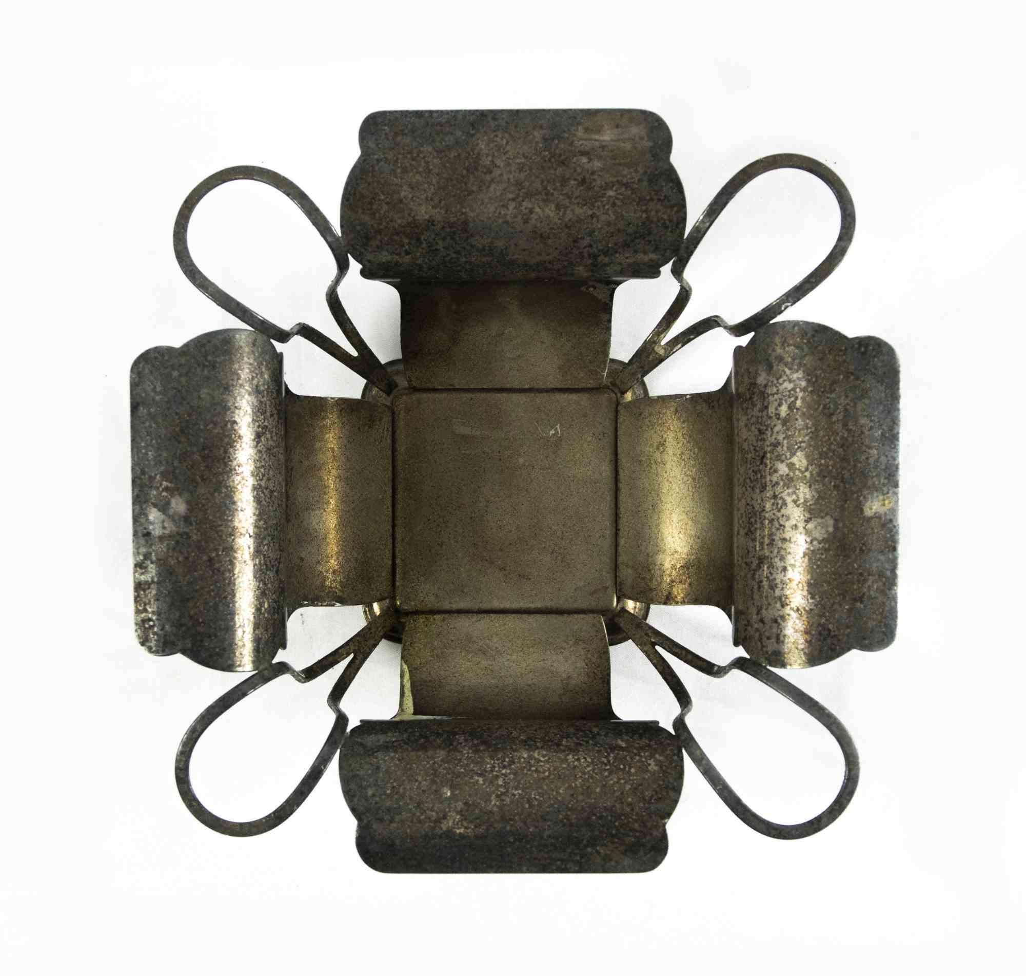 Late 20th Century Pair of Metal Centrepiece, Italy, Mid-20th Century For Sale