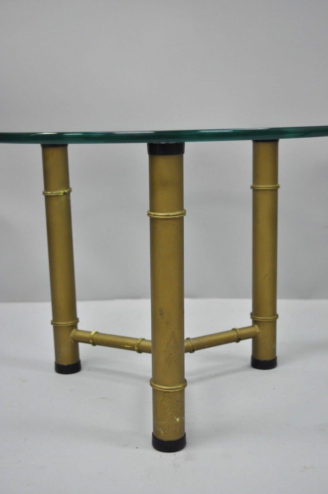 round glass top end table