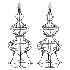 Pair of Metal Garden Finials