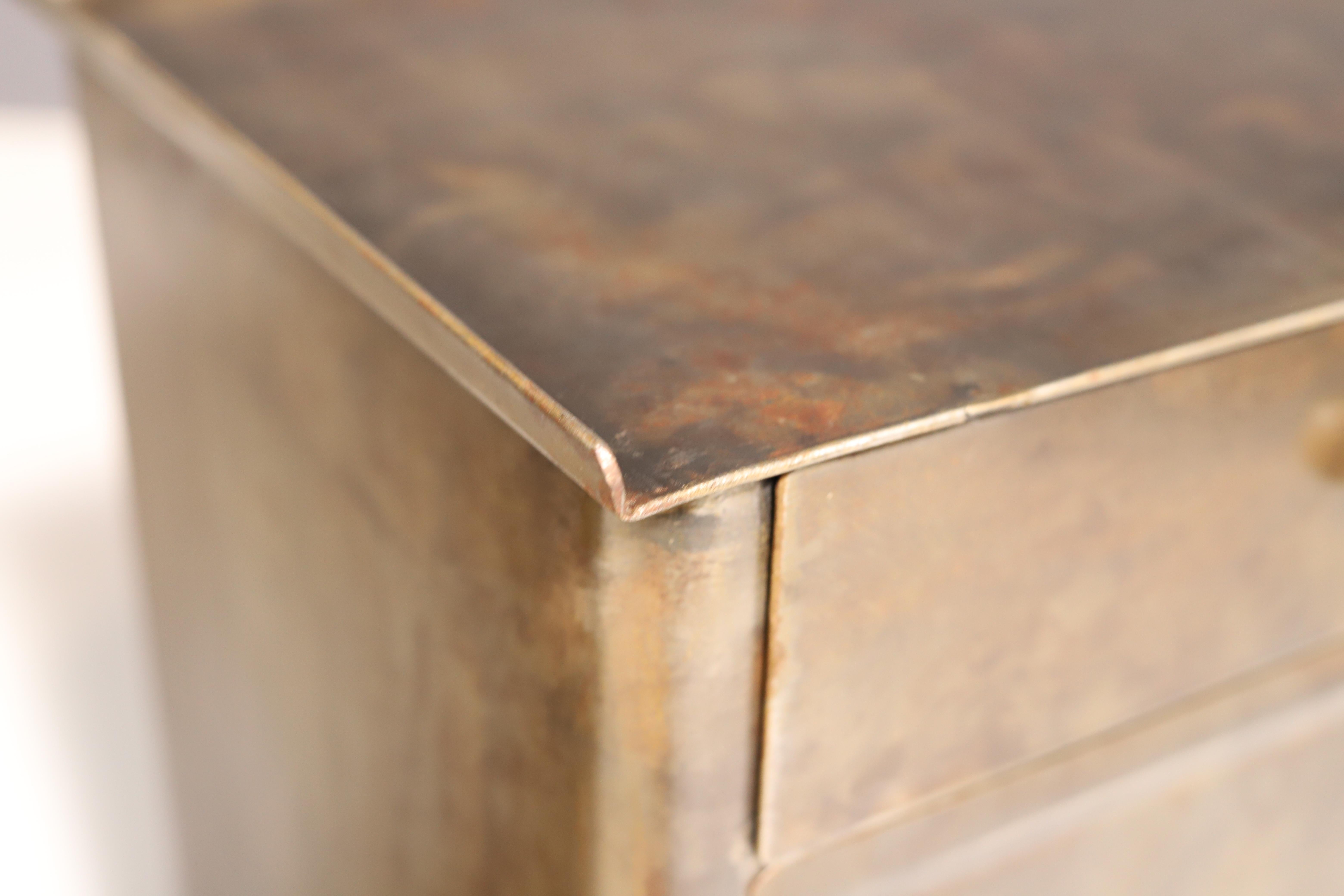 Pair of metal industrial bedside tables, 1960’s, Czechoslovakia 4