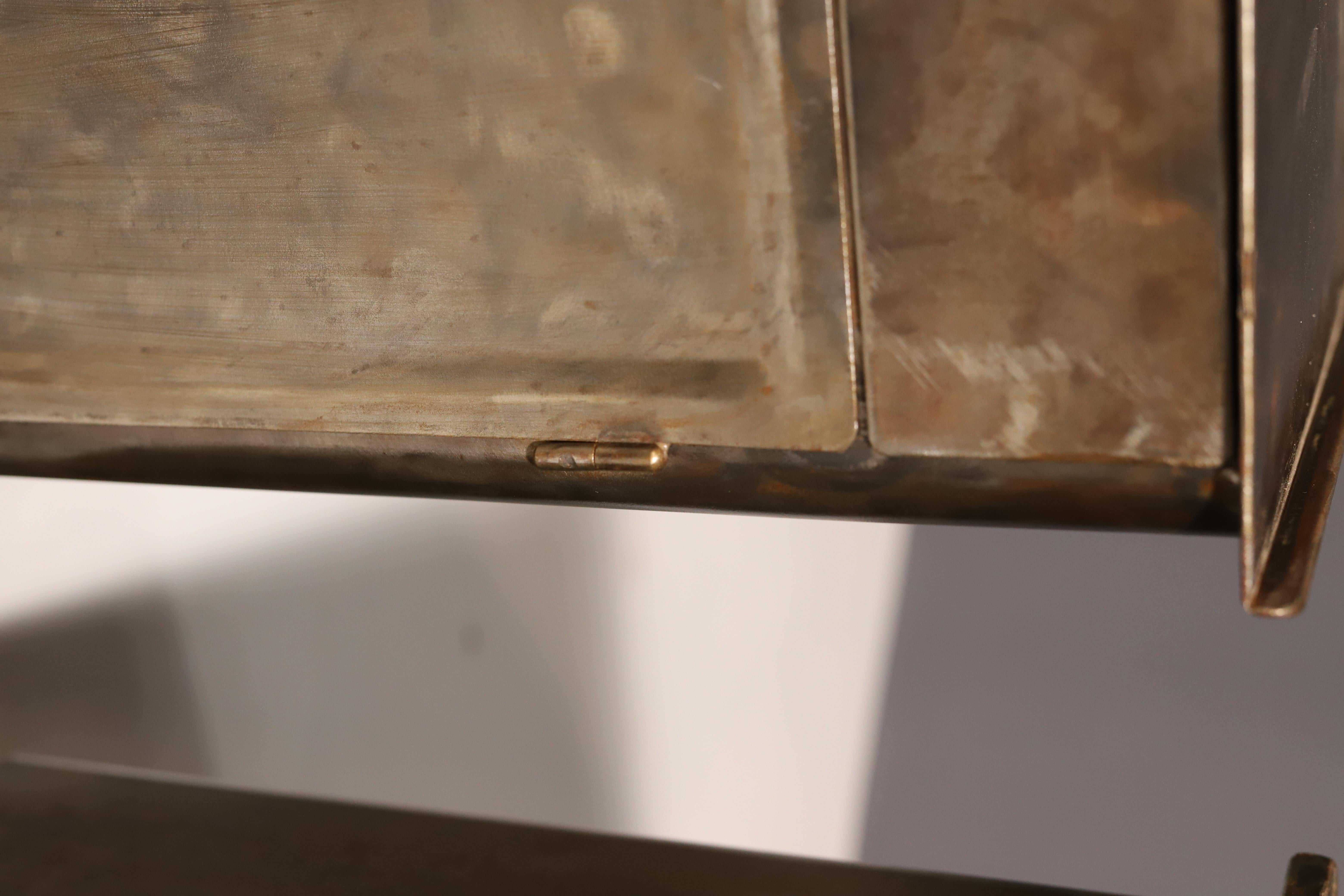 Pair of metal industrial bedside tables, 1960’s, Czechoslovakia 6