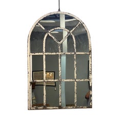 Pair of Metal Industrial Mirror Frames with Original Paint Patina