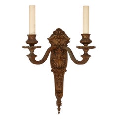 Pair of Metal Sconces Designed in the Neoclassical Style
