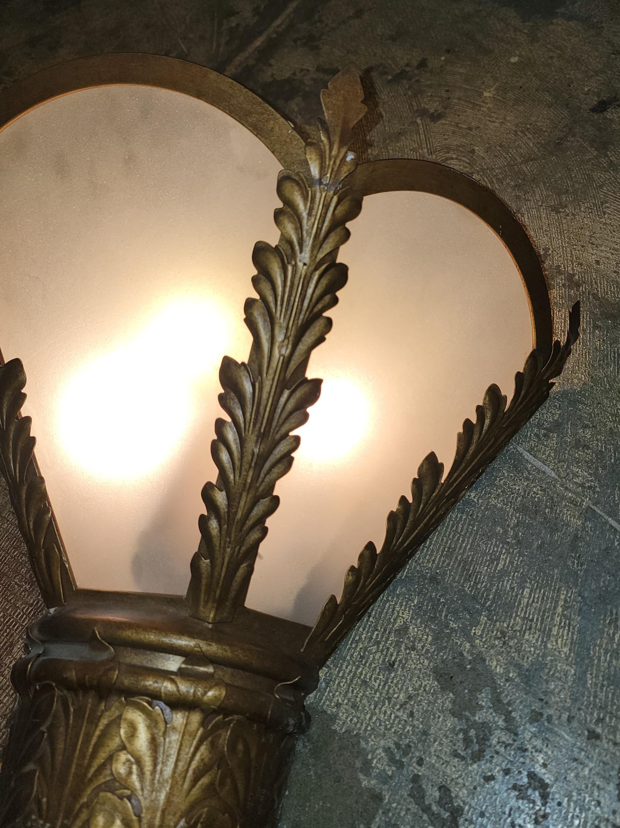 Mid-20th Century Pair of Metal Sconces From The Century Plaza Hotel For Sale