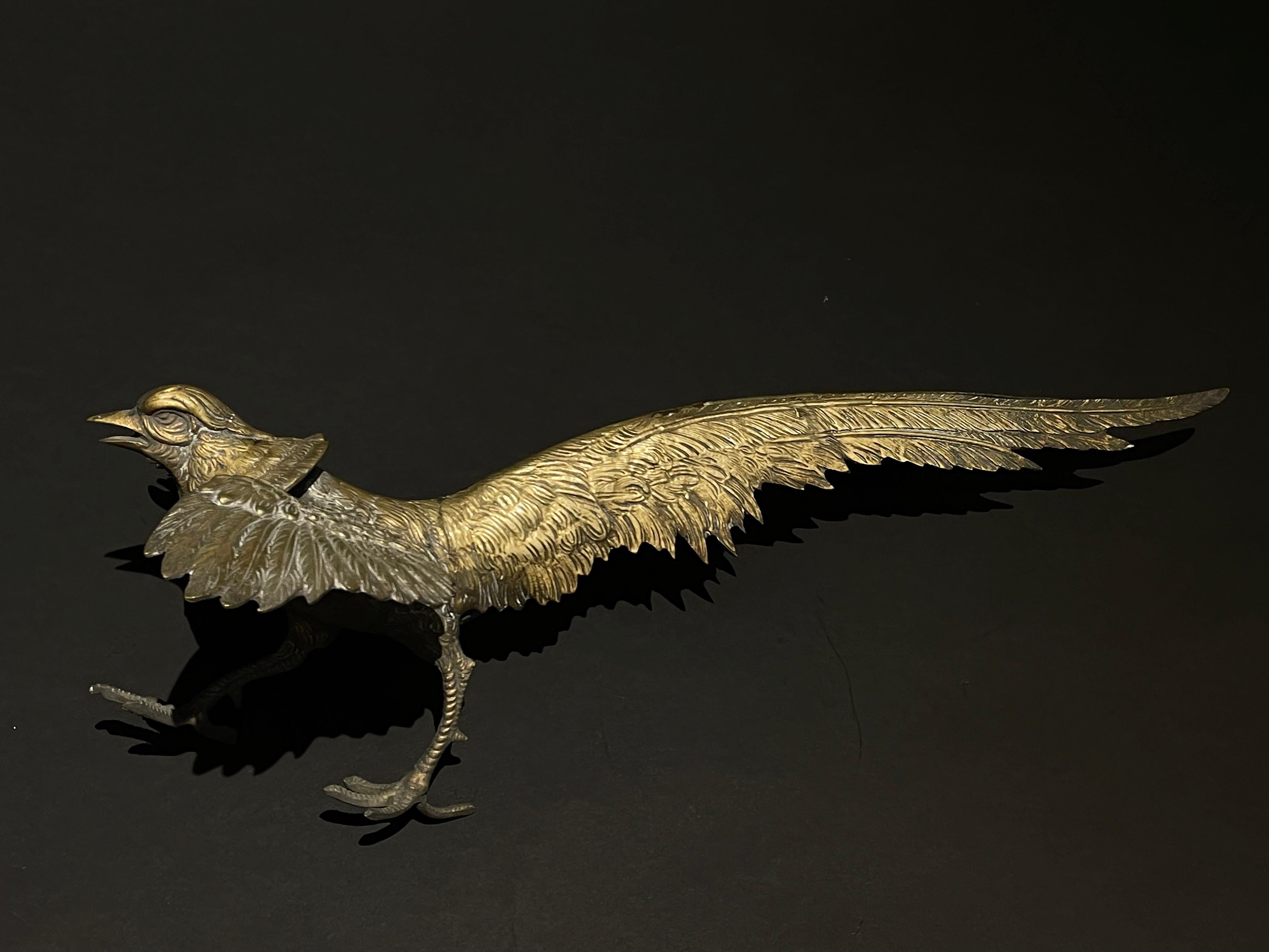 Metal Pair of metal sculptures depicting mythological birds, France late 19th For Sale